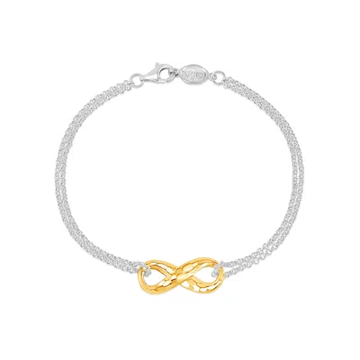 Dower & Hall Entwined Infinity Two-tone Bracelet In Metallic