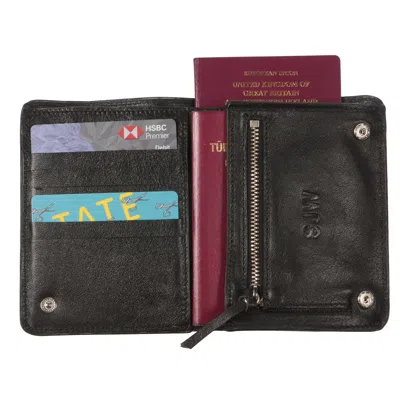 Sjw Bags London Women's Alma Leather Travel Wallet In Black