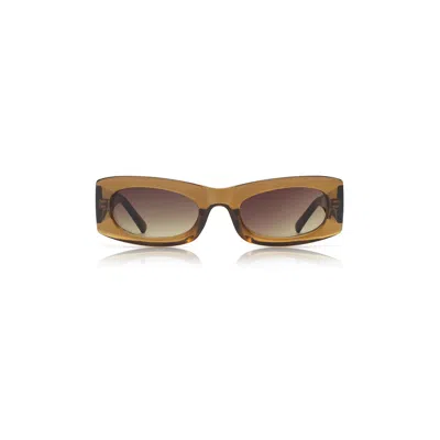 A. Kjærbede Women's Brown Frida Sunglasses Smoke Transparent