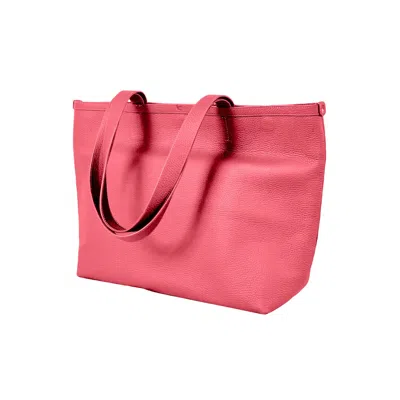 Godi. Women's Pink / Purple The Eva Handmade Leather Tote Bag In Flamingo In Multi