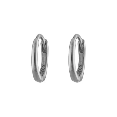 Outofoffice Women's Eight Mm Silver Huggie Hoop Earring