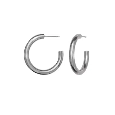 Bad Without Reason Women's Not Your Basic Silver Hoops - Sterling Silver