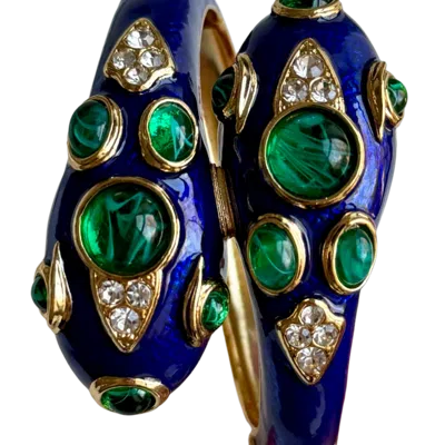 Laura Gray Women's Cobalt Blue Double Headed Snake Bracelet