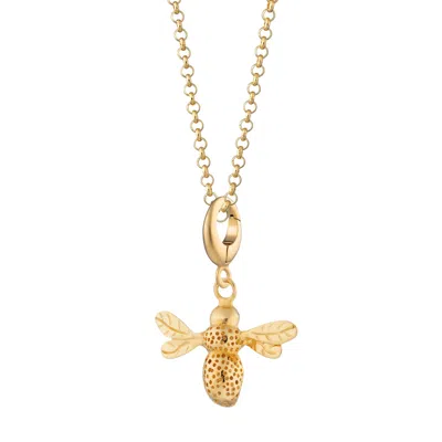 Lily Charmed Women's Gold Plated Bee Charm Necklace