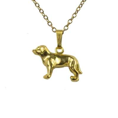 Simon Kemp Jewellers Women's Labrador Pendant Eighteen Carat Gold On Solid Sterling Silver