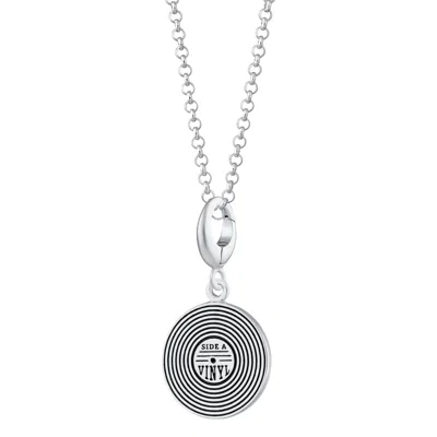 Lily Charmed Women's Sterling Silver Vinyl Record Charm Necklace