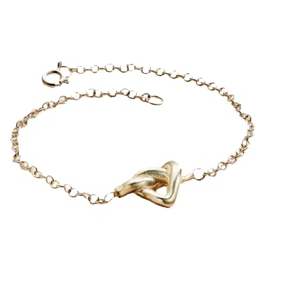 Posh Totty Designs Women's Silver Love Knot Heart Bracelet