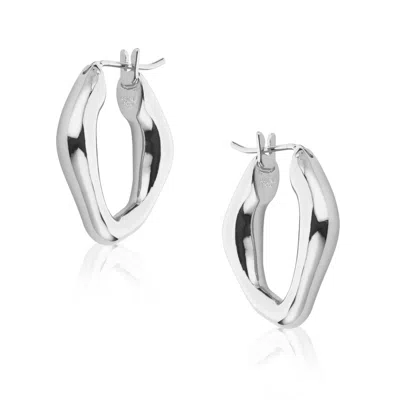Arctic Fox & Co. Women's Silver Signature Hoop Earrings - Liv