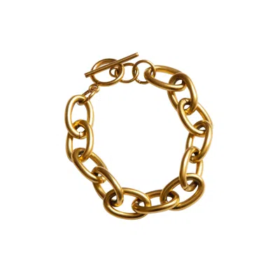 Outofoffice Women's Gold Chain Modern Statement Chunky Bracelet