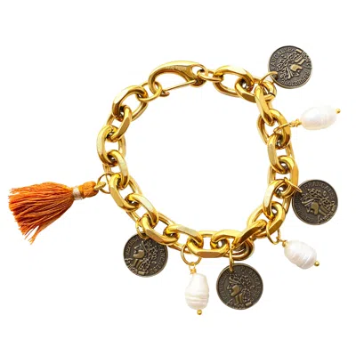 Smilla Brav Women's Gold / Yellow / Orange Bracelet Odyssey