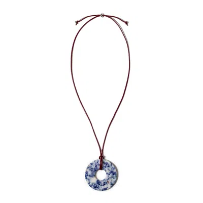 Kybele Studio Women's Blue Ocean Mist Cord Necklace With Lapis Lazuli