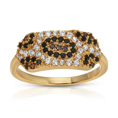 Native Gem Women's Brown Maneater Leopard Id Ring