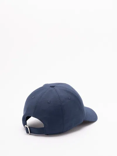 Givenchy Men Baseball Cap With Embroidered Logo In Blue