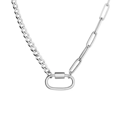 Bermuda Watch Company Women's Annie Apple Esti Carabiner Sterling Silver Chain Necklace