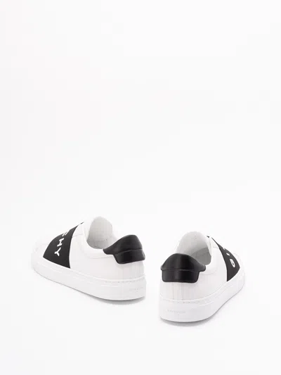Givenchy Urban Street Sneakers In Leather With Elastic Band In White