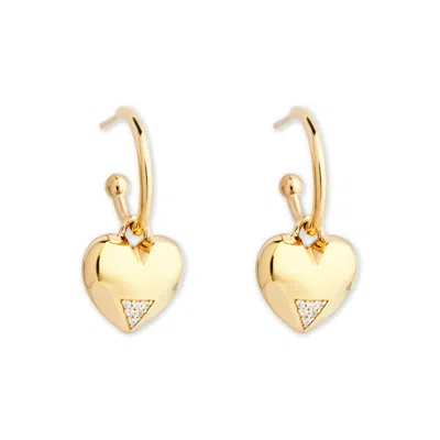 Toolally Art Deco Hearts Hoop Earrings