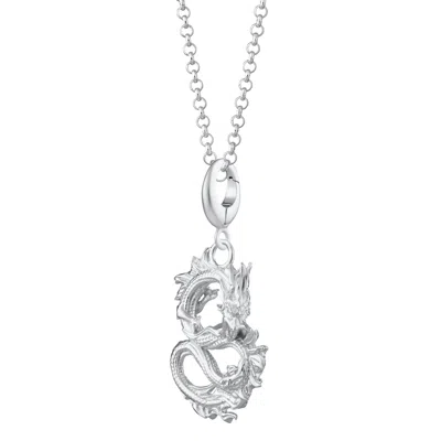 Lily Charmed Women's Sterling Silver Chinese Dragon Charm Necklace