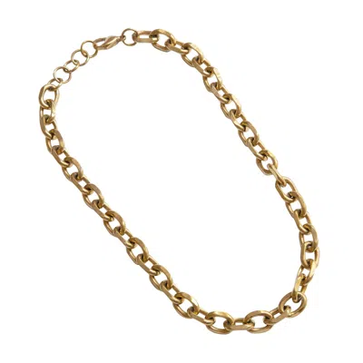 Outofoffice Women's Guy Chain Necklace Chunky Statement Gold Chain Link Modern