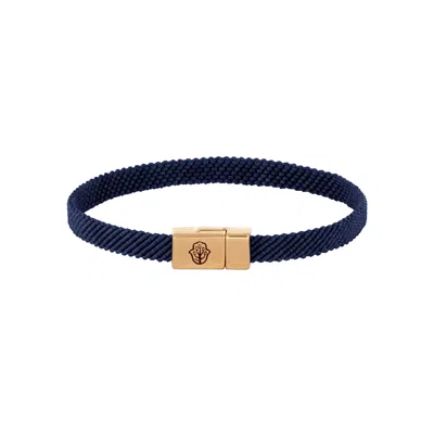 Karma And Luck Men's Blue / Gold Forever Grateful Blue String Bracelet