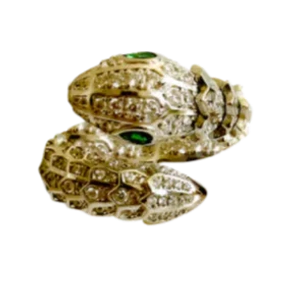 Laura Gray Women's Gold Sterling Silver Articulated Snake Ring