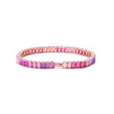 La Kaiser Women's Rose Gold Pink Ombre Candy Bracelet