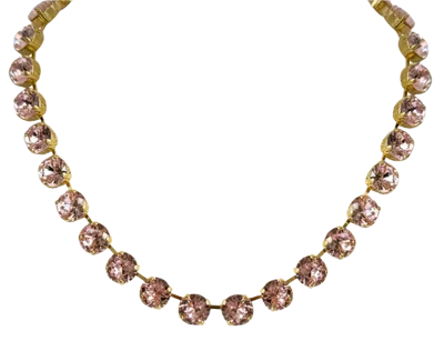Laura Gray Women's Pink / Purple Light Pink Crystal Riviera Necklace In Multi