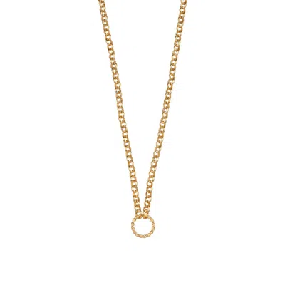 Lily Charmed Women's Gold Plated Eternity Twist Charm Collector Necklace