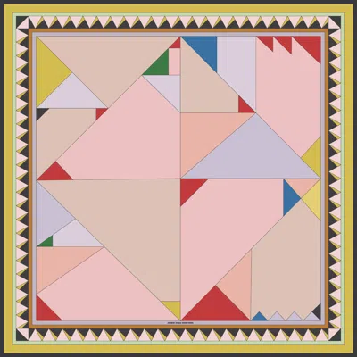 Jessie Zhao New York Women's Pink / Purple / Neutrals Double Sided Wool Silk Scarf In Color Recombination