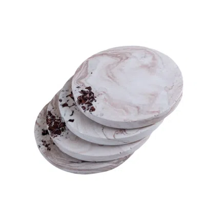 Esti Living Brown / Neutrals / White Mocha Dreams Coaster Set