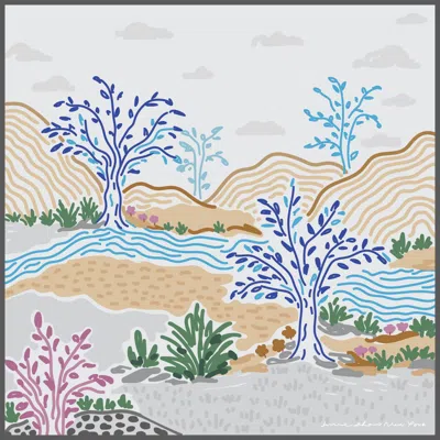 Jessie Zhao New York Double Sided Wool Silk Scarf In After Sunset In Neutral