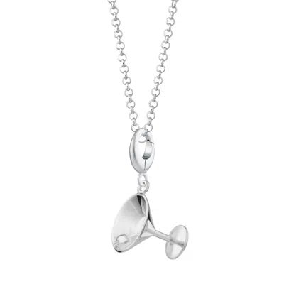 Lily Charmed Women's Sterling Silver Cocktail Glass Charm Necklace