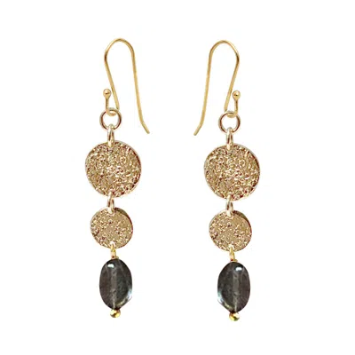 Mirabelle Jewellery Women's Grey Harmonia Earrings Labradorite