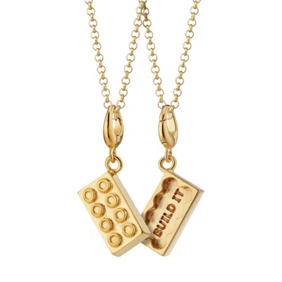 Lily Charmed Women's Gold Plated Building Block Charm Necklace