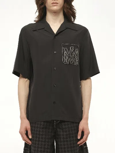 Amiri Modal Blend Shirt Chest Pocket In Black
