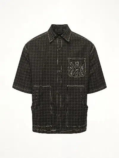 Amiri Men's Ma Quad Work Shirt In Gray