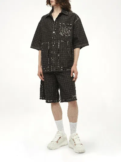 Amiri Men's Ma Quad Work Shirt In Gray