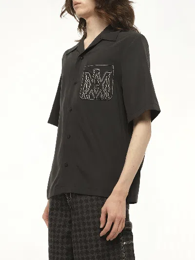 Amiri Modal Blend Shirt Chest Pocket In Black