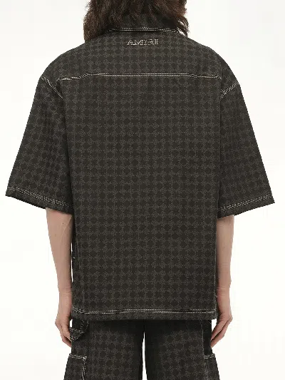 Amiri Men's Ma Quad Work Shirt In Gray