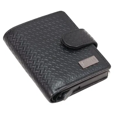 Storm Men's Black Draco Carbon Leather Embossed Pop-up Wallet