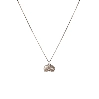 Alegoria Jewellery Women's Silver Orchid Necklace