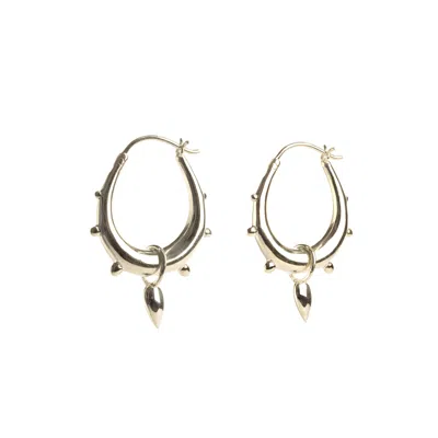 Rize Women's Tribal Spike Hoops - Sterling Silver