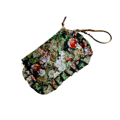 Foundling London Women's Red / Brown / Green Dolly Monday Brocade Fabric Multi-use Crossbody/ Clutch Bag