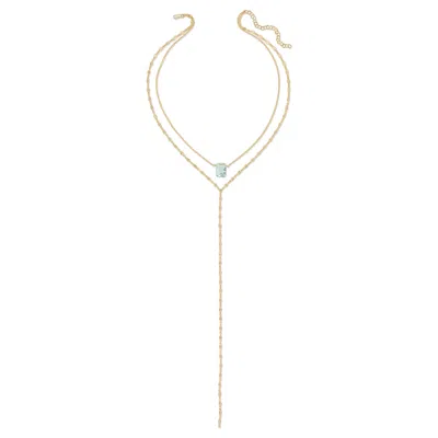 Heather Hawkins Jewelry Women's Romance Draped Y Necklace - Sky Blue Topaz - November Birthstone - Gold-filled