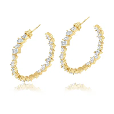 Shymi Women's Multi Shape Hoop Earrings - Gold