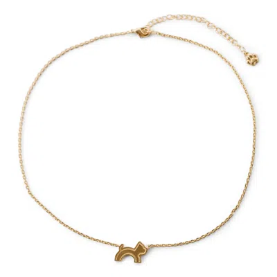 Cloud Haven Women's  Dainty Logo Pendant Necklace Gold