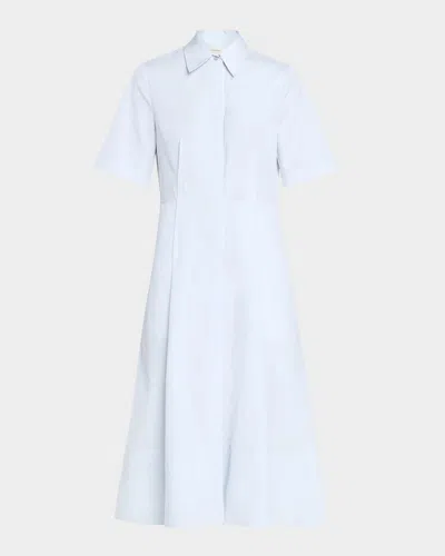 Vince Canvas Tape Shirtdress In White