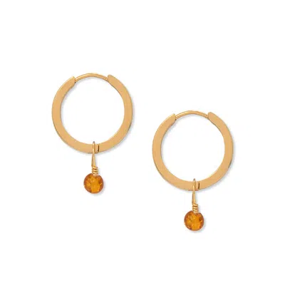 A Weathered Penny Women's Gold / Yellow / Orange Amber Hoops