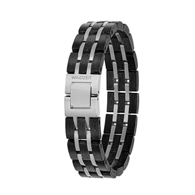 Waidzeit Men's Black / Silver Element Bracelet Ebony