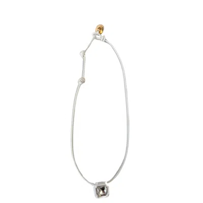 Smith & Co. Jewel Design Women's Candy Collar Necklace - White