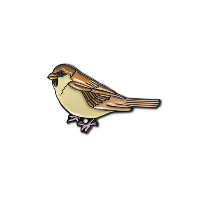 Make Heads Turn Women's Brown Enamel Pin Sparrow